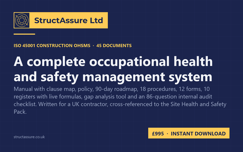 ISO 45001 Construction OHSMS cover