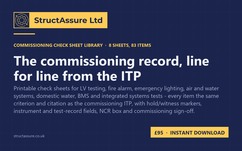 Commissioning Check Sheet Library cover