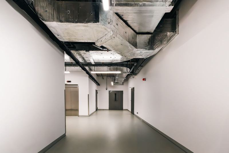 Fit-out in progress with exposed ductwork