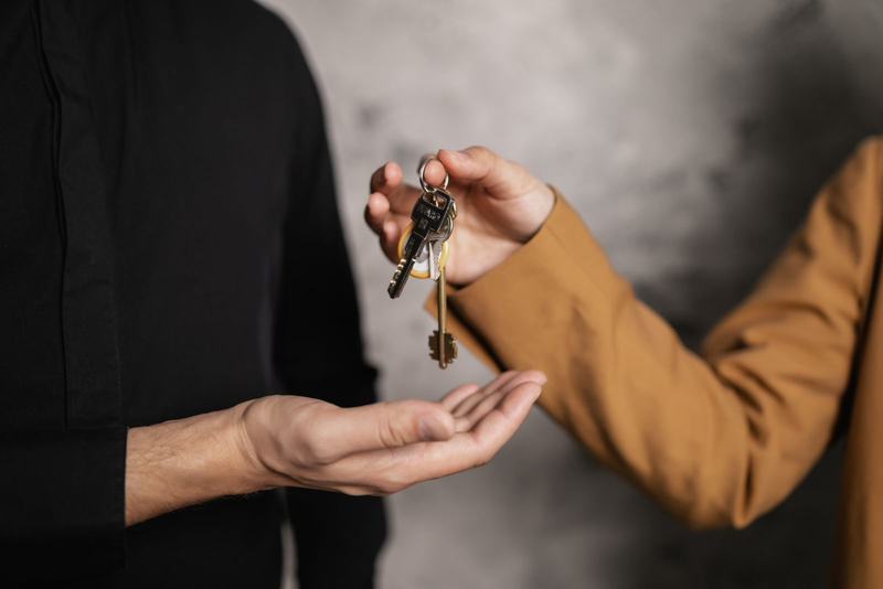 Keys being handed over at completion