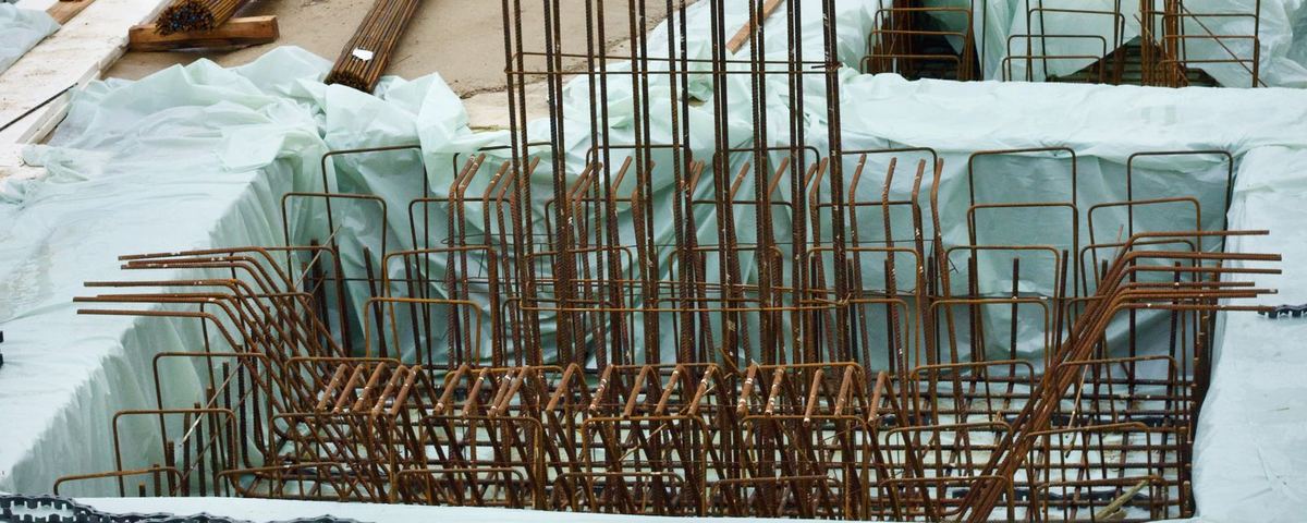 Pile cap reinforcement fixed and ready for pre-pour inspection