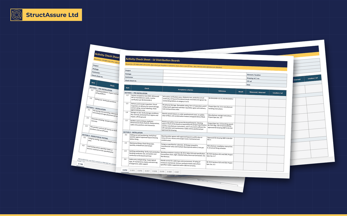 Activity Check Sheet Library: preview of three pages from the pack